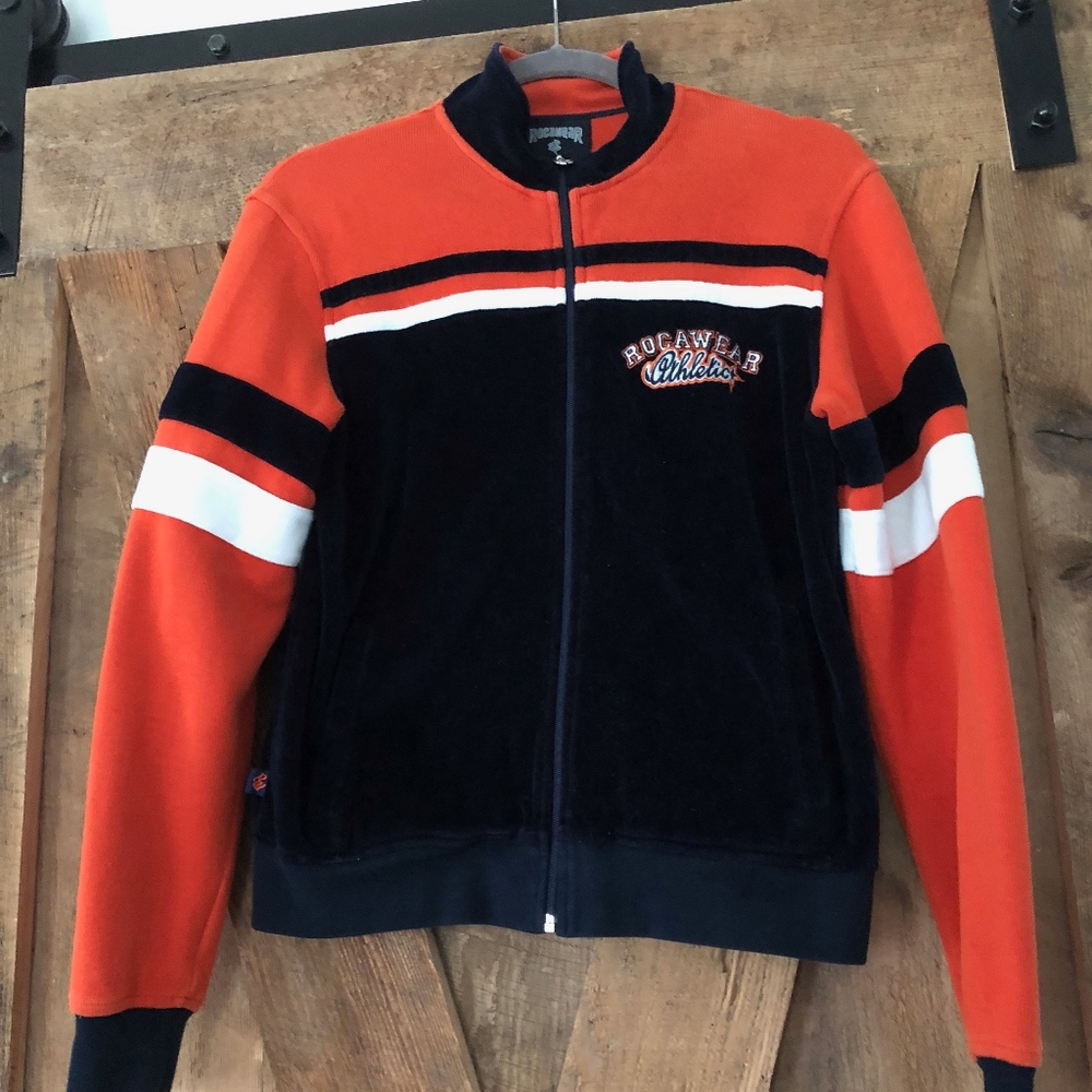 Rocawear Bomber Jacket - Orange/Black/White - Med.